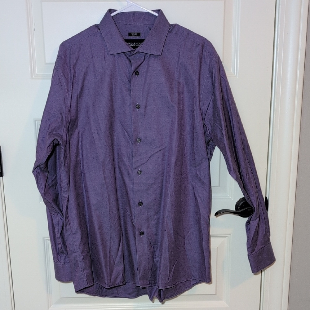 Kenneth Cole Awearness Non-Iron Slim Fit 17 34/35, Purple